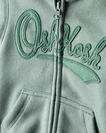 Baby OshKosh Fleece Logo Zip Jacket - Green, 