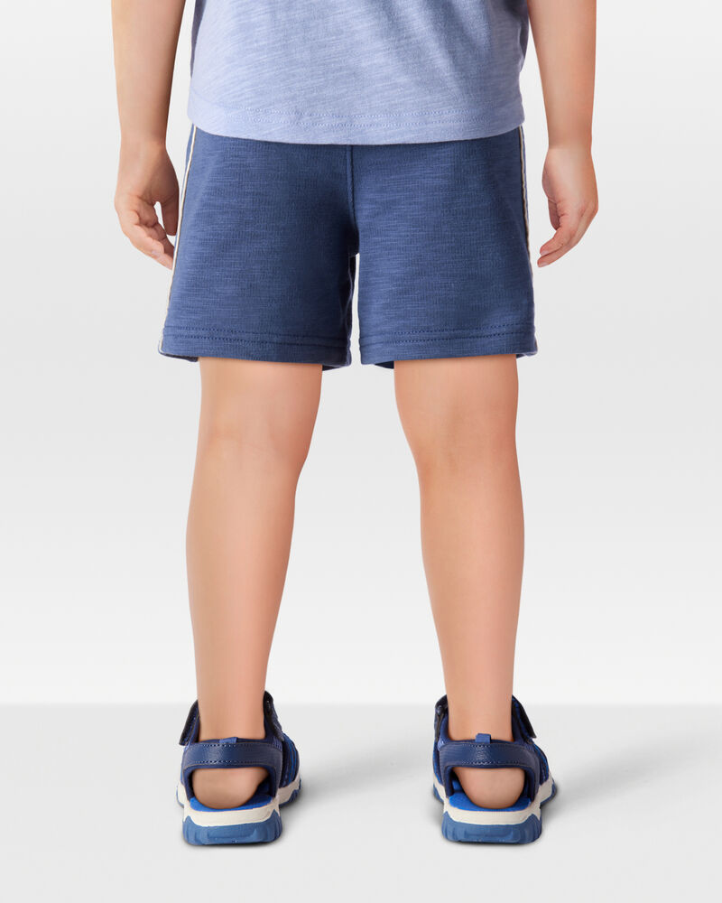 Toddler 2-Piece Striped Short-Sleeve Tee & Pull-On Shorts Set - Blue, image 8 of 8 slides