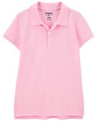 Kid Pink Piqué Polo Shirt, image 1 of 2 slides