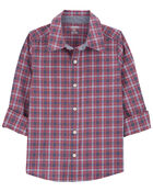 Kid Plaid Button-Front Shirt, image 1 of 5 slides