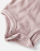 Baby 2-Pack Organic Cotton Rib Bodysuits in Botanical Butterfly and Stripes
, image 4 of 5 slides