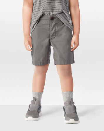 Toddler Flat-Front Shorts - Grey, 