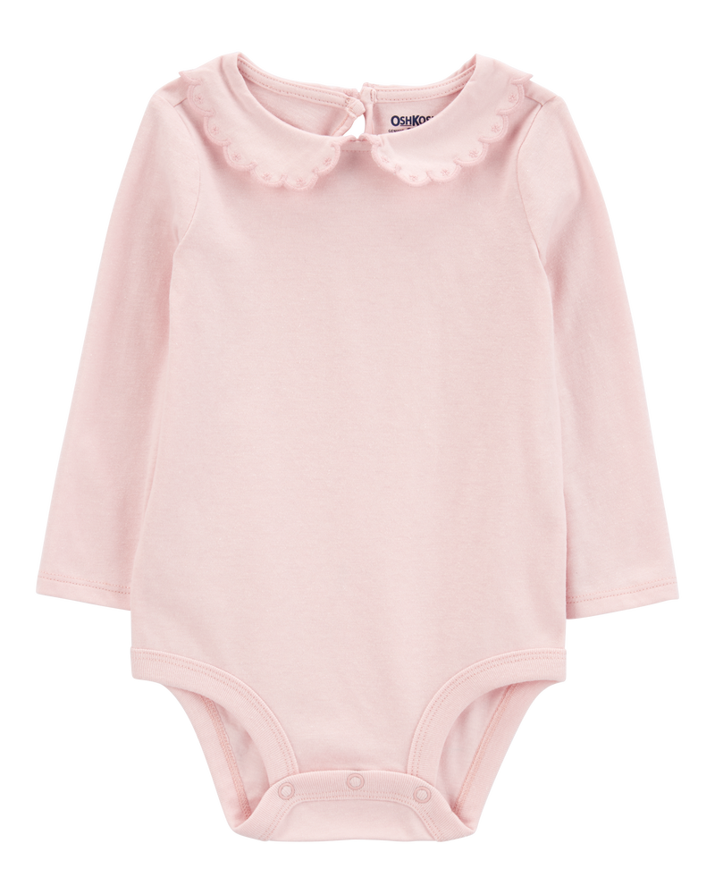 Baby Scalloped Peter Pan Bodysuit, image 1 of 3 slides