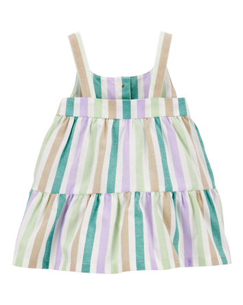 Tiered Striped Dress, 