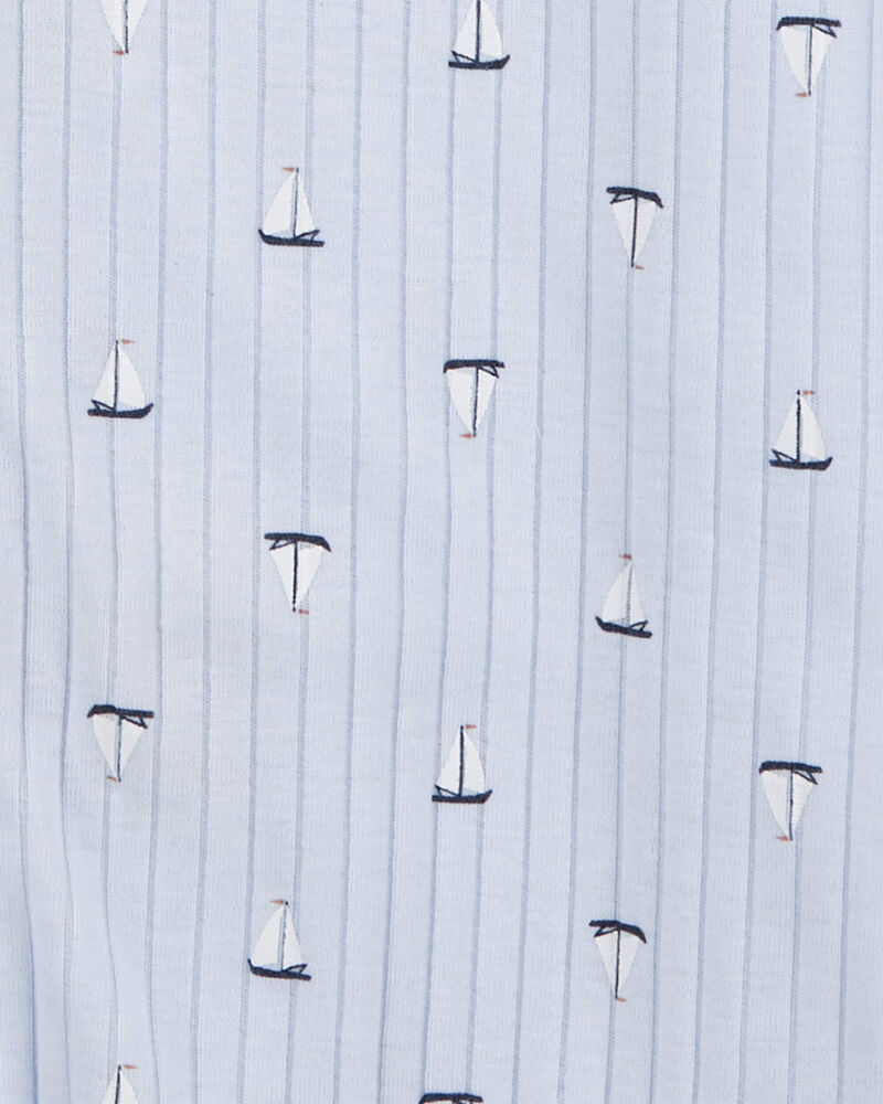 Baby Sailboat 2-Way Zip Wearable Blanket, image 2 of 2 slides