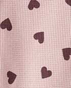 Baby Waffle Knit Set Made with Organic Cotton in Heart Print
, image 3 of 4 slides