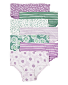 Toddler 7-Pack Striped Floral Brief Stretch Underwear, image 1 of 4 slides