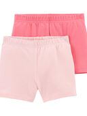 Pink - Toddler 2-Pack Pink Tumbling Shorts
