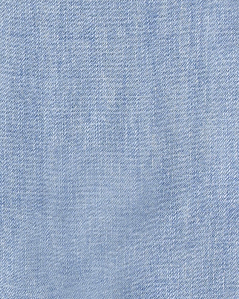 Baby Organic Cotton Chambray Shortall, image 4 of 5 slides