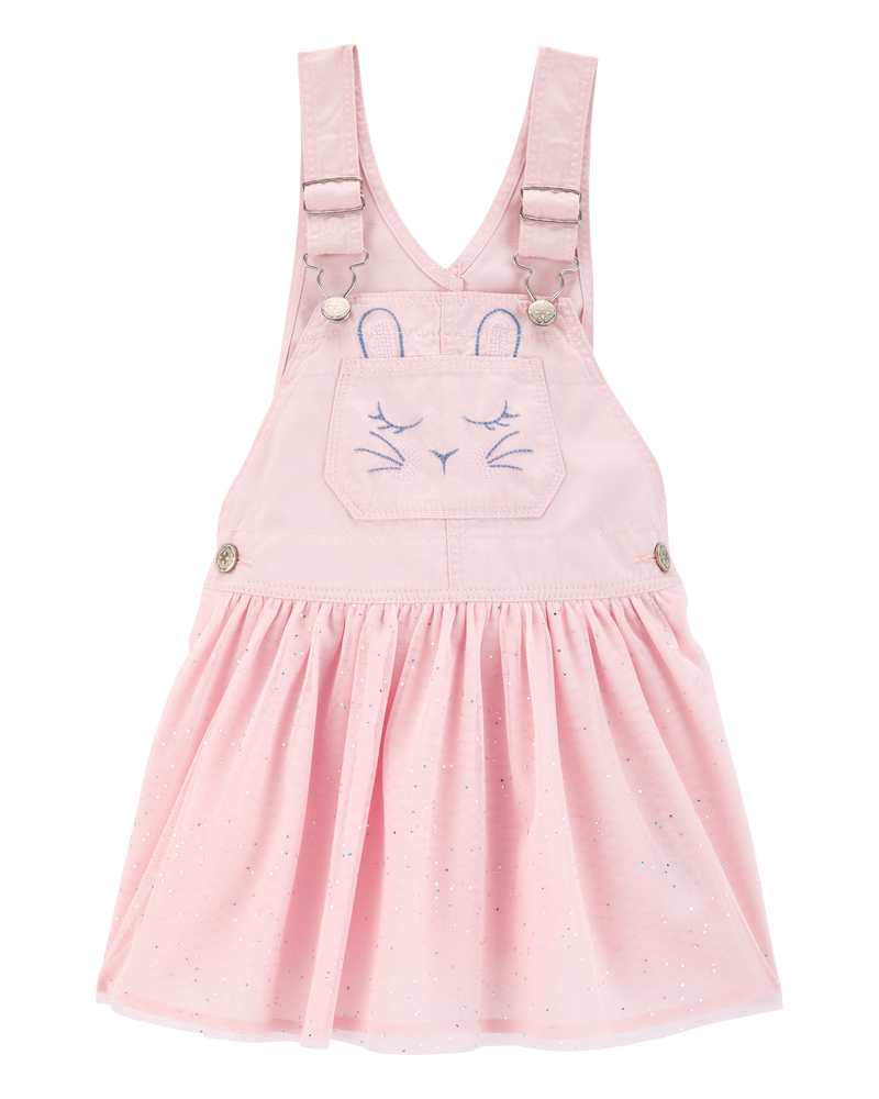 Baby Bunny Glitter Jumper Dress - Pink, image 1 of 4 slides