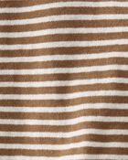 Baby Organic Cotton Brown Striped Sweater Knit Set, image 4 of 6 slides