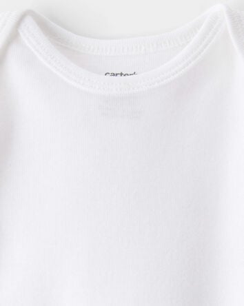 Baby 9-Pack Short Sleeve & Long Sleeve Cotton Bodysuits - White, 