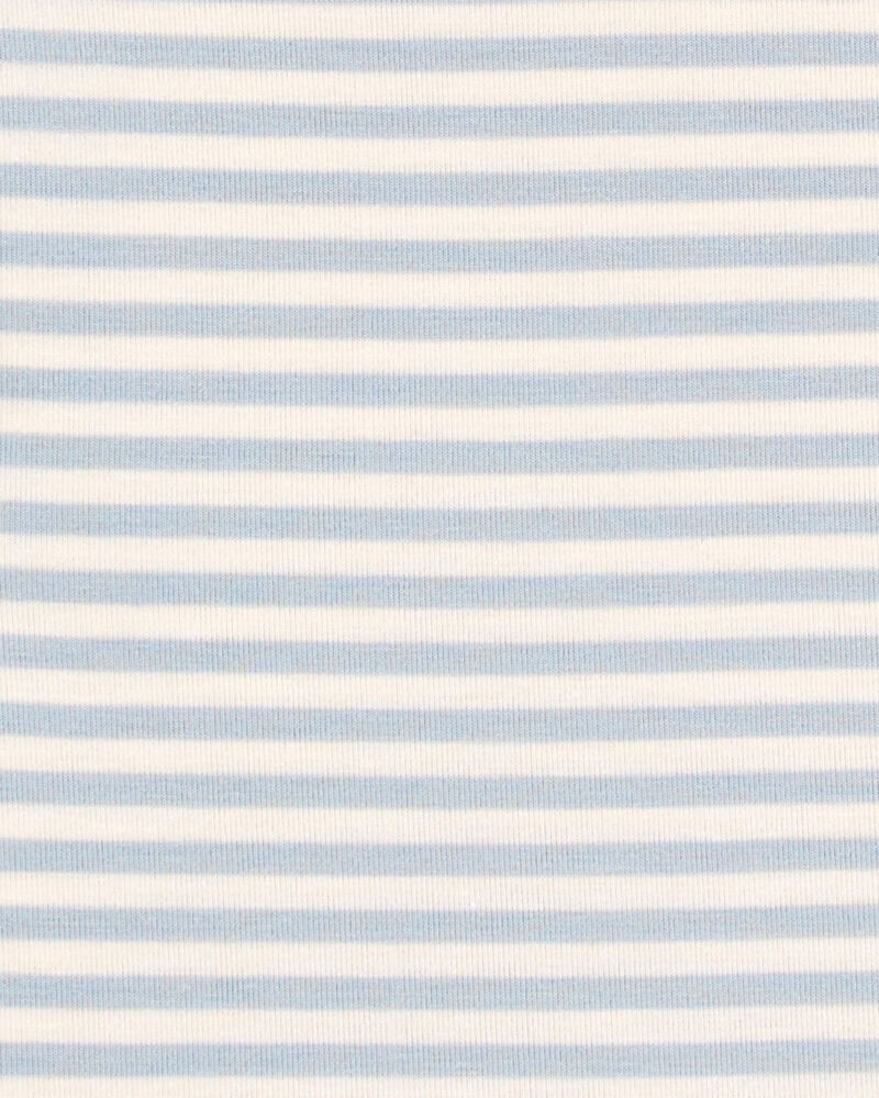 Baby 2-Piece Striped Swaddle Cap and Blanket Set - Blue, image 3 of 4 slides