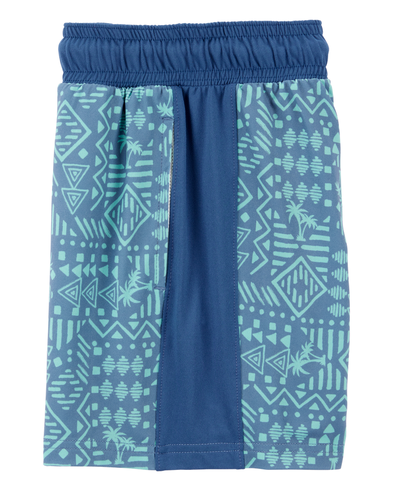 Kid 2-Piece Active Muscle Tank & Shorts Set - Blue, image 6 of 7 slides