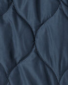 Boys Long-Sleeve Midweight Quilted Bomber Jacket - Navy, image 3 of 3 slides