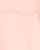 Baby Girl Happy Baby French Terry Pullover - Pink, image 2 of 3 slides