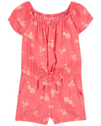 Toddler Floral Print Romper Made With LENZING™ ECOVERO™ , 