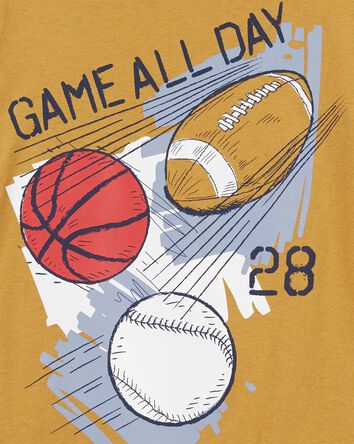 Kid Sports Game All Day Graphic Tee, 