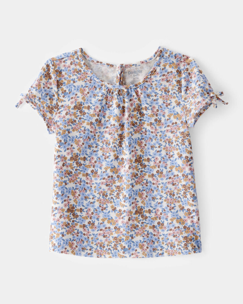 Toddler Floral Short-Sleeve Fashion Top, image 1 of 3 slides