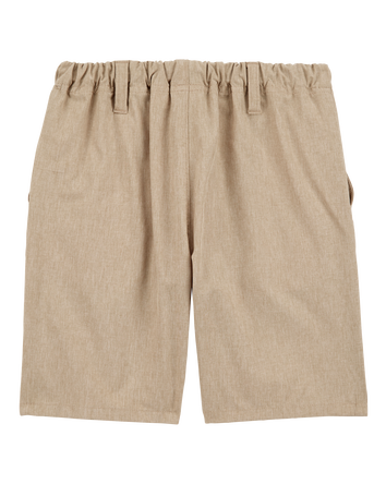 Boys Active Pull-On Uniform Shorts - Khaki, 