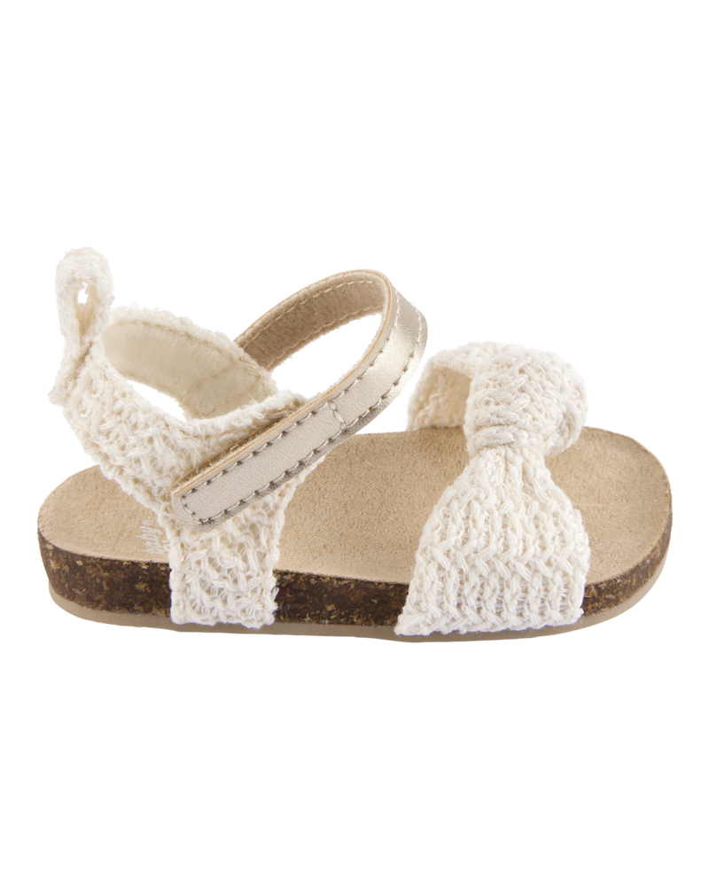 Baby Crochet Sandal - Gold, image 2 of 6 slides
