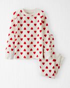 Organic Cotton Pajamas Set in Hearts, image 1 of 4 slides