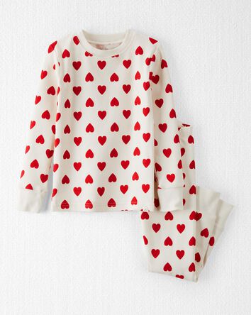 Organic Cotton Pajamas Set in Hearts, 