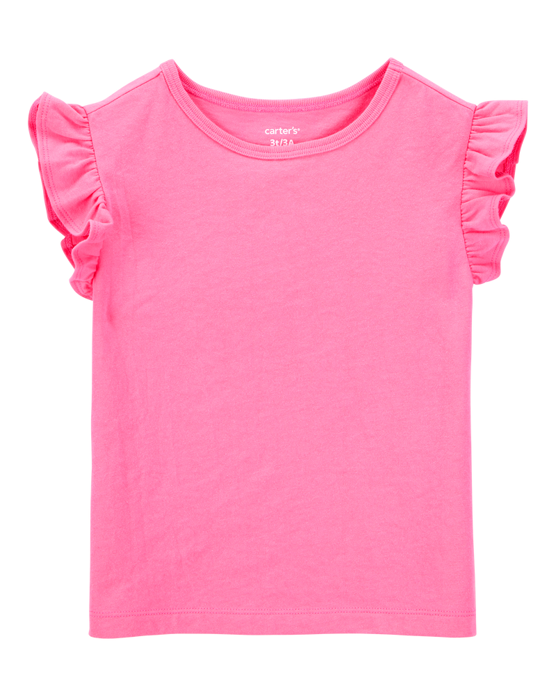 Toddler Solid Short-Sleeve Fashion Top - Pink, image 1 of 3 slides