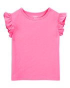 Toddler Solid Short-Sleeve Fashion Top - Pink, image 1 of 3 slides