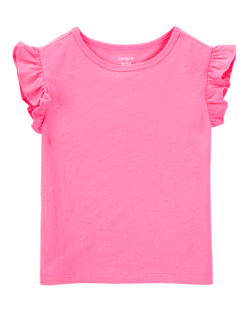Toddler Solid Short-Sleeve Fashion Top - Pink, 