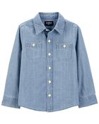 Toddler Button-Front Chambray Shirt, image 1 of 4 slides