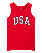 Kid 2-Piece 4th of July Tank & Pull-On Shorts Set - Red, image 2 of 6 slides