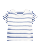 Kid 2-Piece Striped Top & Pull-On French Terry Shorts Set, image 2 of 6 slides