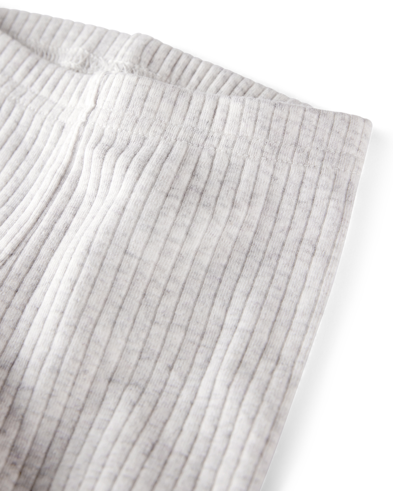 Baby 2-Pack Organic Cotton Ribbed Pedal Shorts, image 3 of 3 slides