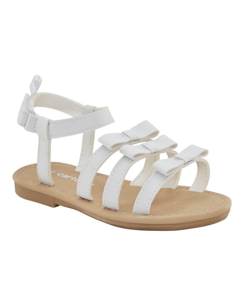 Toddler Strappy Sandals - White, image 1 of 7 slides