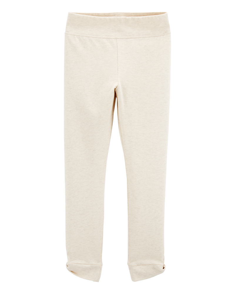 Kid High-Rise Twisted-Hem Pants - Cream, image 1 of 5 slides