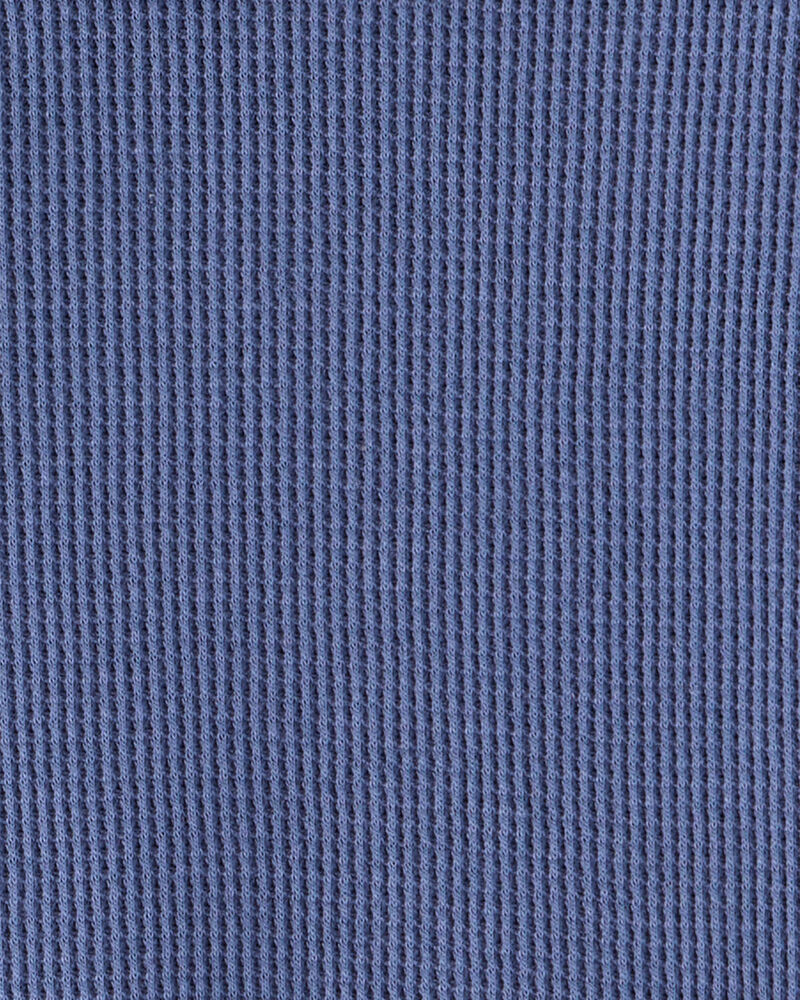 Toddler Boy Long-Sleeve Henley T-Shirt - Blue, image 2 of 3 slides