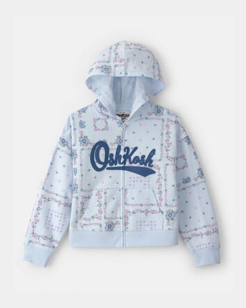 Girls 2-Piece Floral OshKosh Logo Layering Set - Blue, 