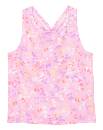 Kid Floral Active Racerback Tank - Purple, 