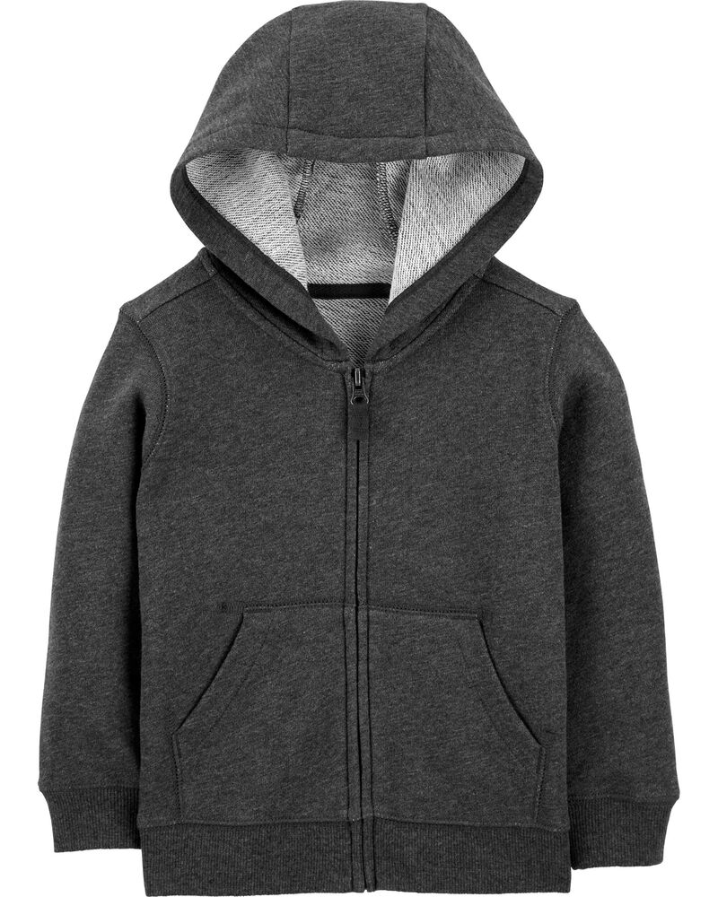 Toddler Marled Zip-Up French Terry Hoodie, image 1 of 3 slides