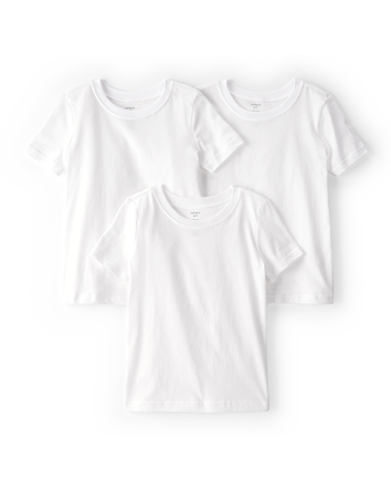 Kid 3-Pack Basic Short-Sleeve Tees - White, 