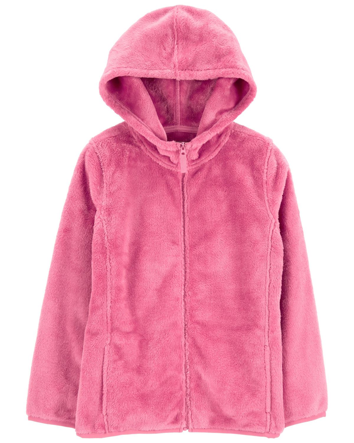 Pink Kid Hooded Zip-Up Sherpa Jacket | carters.com