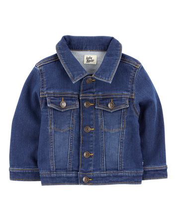 Baby Knit-Like Denim Jacket - Dark Wash, 