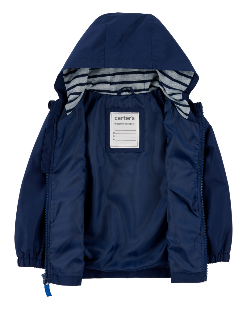 Baby Solid Windbreaker Jacket - Navy, image 2 of 3 slides