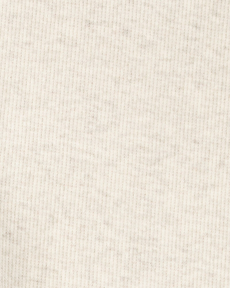 Toddler Ribbed Eyelet-Hem Pants - Cream, image 5 of 6 slides