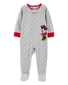 Baby 1-Piece Minnie Mouse Fleece Footie Pajamas, image 1 of 4 slides