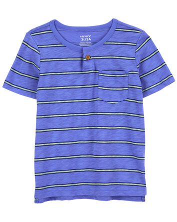 Baby Striped Jersey Henley, 