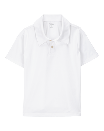 Kid Active Uniform Polo Shirt in Moisture Wicking BeCool&trade; Fabric - White, 