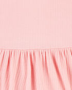 Baby Girl Solid PurelySoft Bodysuit Dress - Pink, image 4 of 7 slides