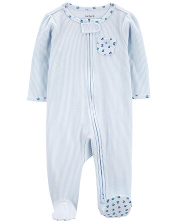 Floral 2-Way Zip Thermal Sleep & Play Pajamas, 